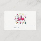 Elegant Bright Folk Boerderij Floral Tortelduifjes Plaatskaartje (Achterkant)