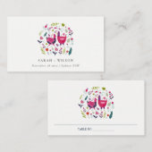 Elegant Bright Folk Boerderij Floral Tortelduifjes Plaatskaartje (Voorkant / Achterkant)