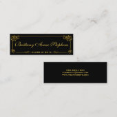 Elegant Bright Gold Afstuderen Naam Kaart invoegen Contactkaartje (Voorkant / Achterkant)