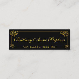 Elegant Bright Gold Afstuderen Naam Kaart invoegen Contactkaartje