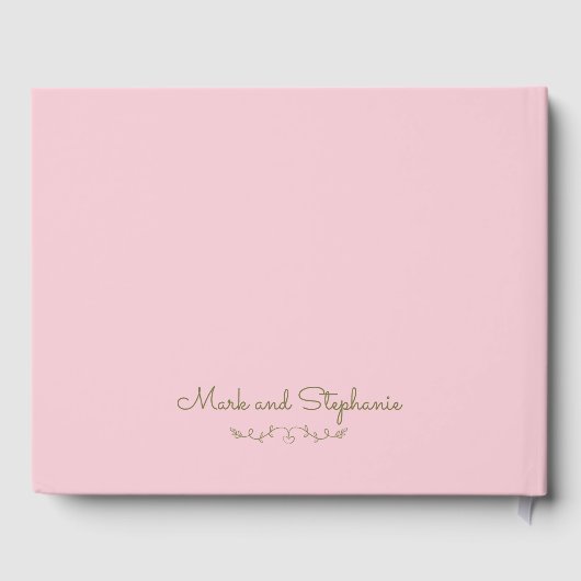 Elegant Bright Pink Floral Weddenschap Gastenboek (Achterkant)