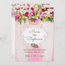 Elegant Bright Pink Floral Weddenschap