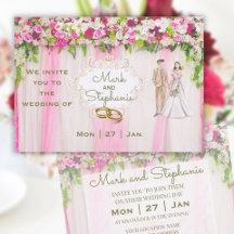 Elegant Bright Pink Floral Wedding