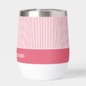 Elegant Bright Pink Striped Wedding (Achterkant)