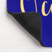 Elegant Bright Royal Blue Nautical "Ocean" Script Muismat (Hoek)