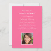 Elegant Bright Roze Aangepaste Fotogradatie Partij Kaart (Achterkant)