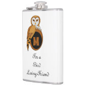Elegant British Barn Owl Monogram Heupfles (Links)