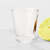 Elegant British Barn Owl Monogram Shot Glas (Links)