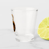 Elegant British Barn Owl Monogram Shot Glas (Rechts)
