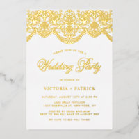Elegant Brocade Lace Foto Wedding Party