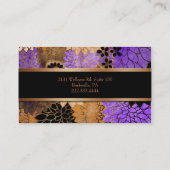 Elegant Brons & Lavendel Folie Look Visitekaartje (Achterkant)