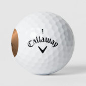 Elegant Brons Metallic Monogram Naam Mannen Golfballen (Logo)