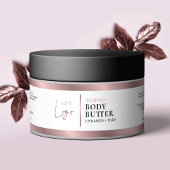 Elegant Brons Roos Gouden Logo Kosmetische Jar Lab Waterfles Etiket