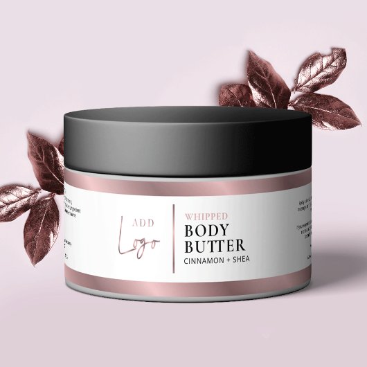 Elegant Brons Roos Gouden Logo Kosmetische Jar Lab Waterfles Etiket