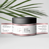 Elegant Brons Roos Gouden Logo Kosmetische Jar Lab Waterfles Etiket