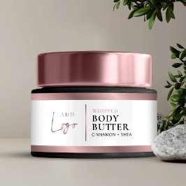 Elegant Brons Roos Gouden Logo Kosmetische Jar Lab Waterfles Etiket