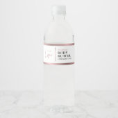 Elegant Brons Roos Gouden Logo Kosmetische Jar Lab Waterfles Etiket (Voorkant)