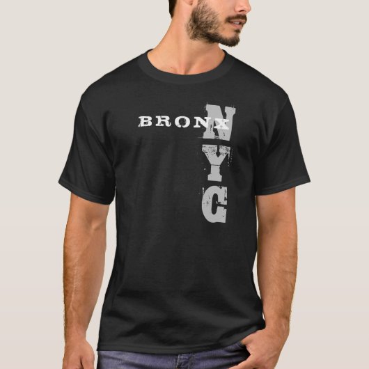Elegant Bronx Nyc-tekst, zwart, creatief ontwerp T-shirt (Voorkant)