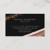 Elegant Bronze Blush Black make up Stroke Visitekaartje (Achterkant)