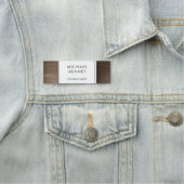 Elegant Bronze Brown Borhed Metallic Business Naamplaatje (In situ)