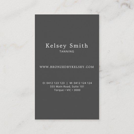 Elegant Bronze en Faux Gold Foil Stripe Visitekaartje (Achterkant)