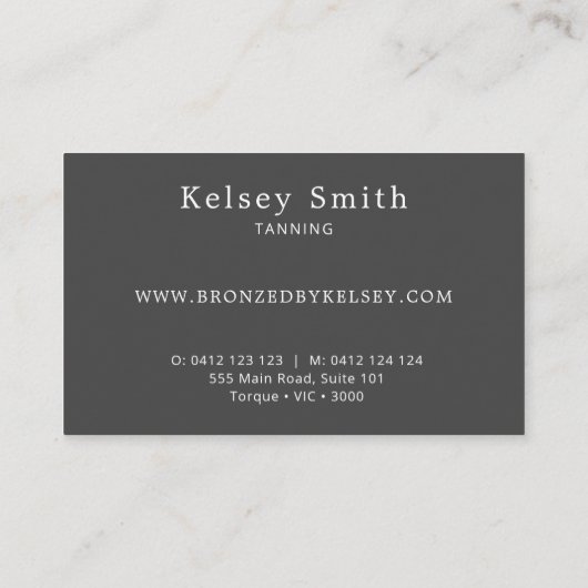 Elegant Bronze en Faux Gold Foil Stripe Visitekaartje (Achterkant)