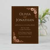 Elegant Bronze  Folie Feestdagenkaart (Staand Voorkant)