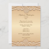 Elegant Bronze French Lace 100th Birthday Kaart (Achterkant)