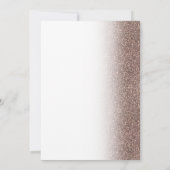 Elegant Bronze Glitter Script Weddenschap Kaart (Achterkant)