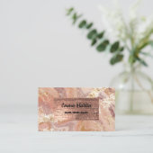 Elegant Bronze Gold Agate Visitekaartje (Staand voorkant)