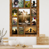 Elegant Bronze Lijst als familiefotocollage Poster (Keuken)