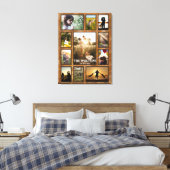 Elegant Bronze like Lijst Family Photo Collage Canvas Afdruk (Insitu (Slaapkamer))