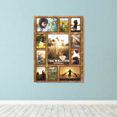 Elegant Bronze like Lijst Family Photo Collage Canvas Afdruk (Insitu (Houten vloer))