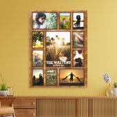 Elegant Bronze like Lijst Family Photo Collage Canvas Afdruk (Insitu (Woonkamer))