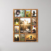 Elegant Bronze like Lijst Family Photo Collage Canvas Afdruk (Voorkant)