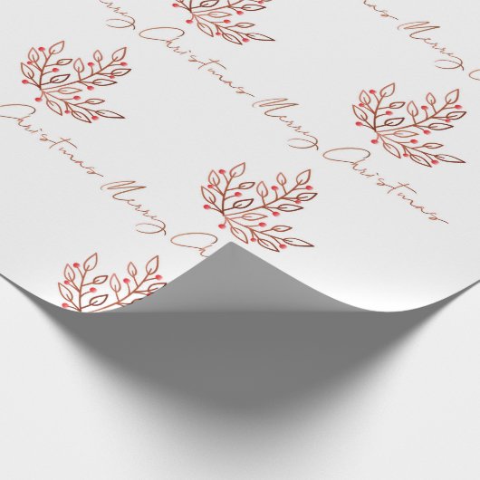 Elegant Bronze - minimaal kerstontwerp Cadeaupapier (Hoek)