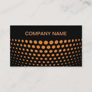 Elegant Bronze Polka Dot Pattern Visitekaartje