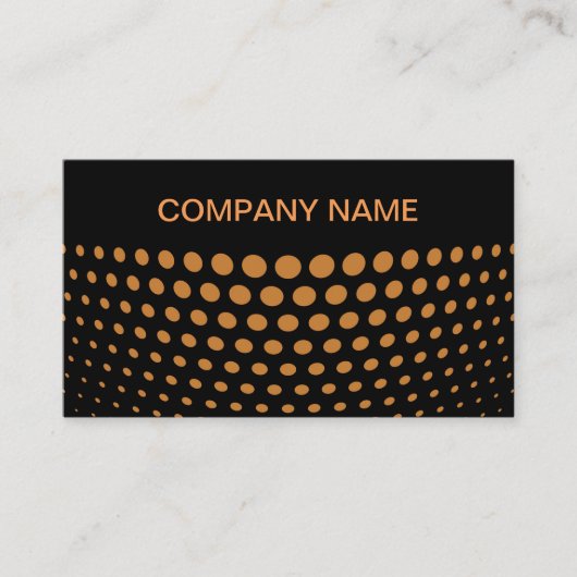 Elegant Bronze Polka Dot Pattern Visitekaartje (Voorkant)