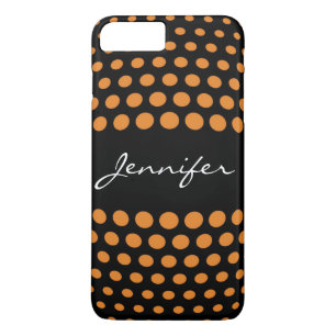 Elegant Bronze Polka Dots Pattern iPhone 8/7 Plus Hoesje