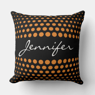 Elegant Bronze Polka Dots Pattern Kussen