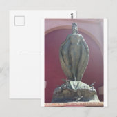 Elegant bronzen beeld van vrouw briefkaart (Voorkant / Achterkant)