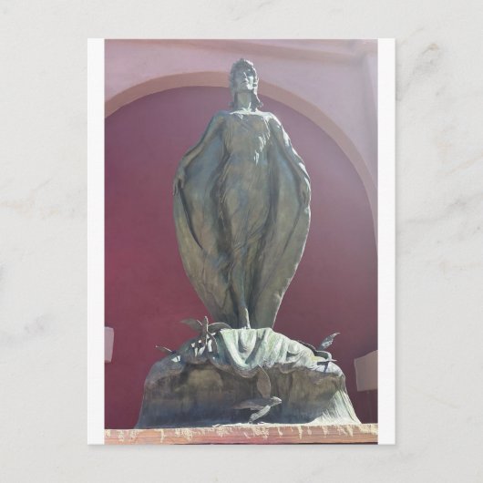 Elegant bronzen beeld van vrouw briefkaart (Voorkant)