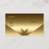 Elegant Bronzen Gouden Vlinder Juweel Visitekaartj Visitekaartje (Achterkant)