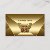 Elegant Bronzen Gouden Vlinder Juweel Visitekaartj Visitekaartje (Voorkant)