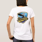 Elegant Brooklyn Swoosh Logo Design T-shirt (Achterkant)