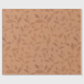 Elegant Brown Abstract herfst leest Patroon Cadeaupapier (Vlak)