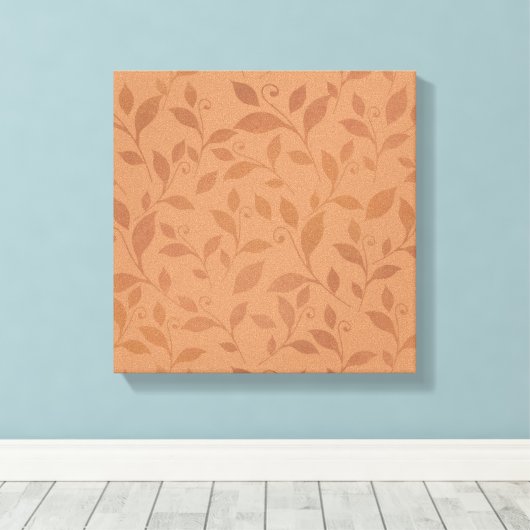 Elegant Brown Abstract herfst leest Patroon Canvas Afdruk (Insitu (Houten vloer))