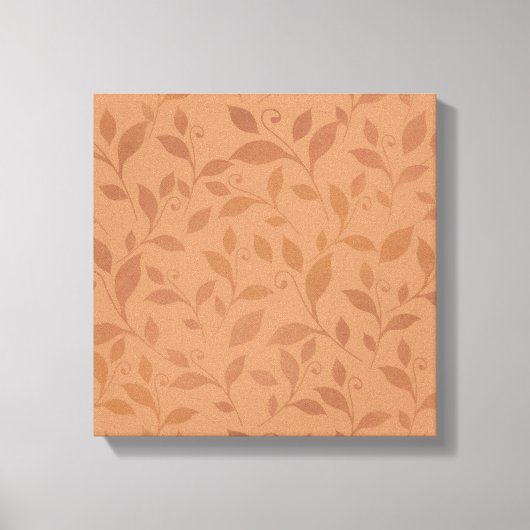 Elegant Brown Abstract herfst leest Patroon Canvas Afdruk (Voorkant)
