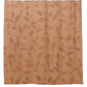 Elegant Brown Abstract herfst leest Patroon Douchegordijn (Voorkant)