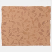 Elegant Brown Abstract herfst leest Patroon Fleece Deken (Voorkant (Horizontaal))